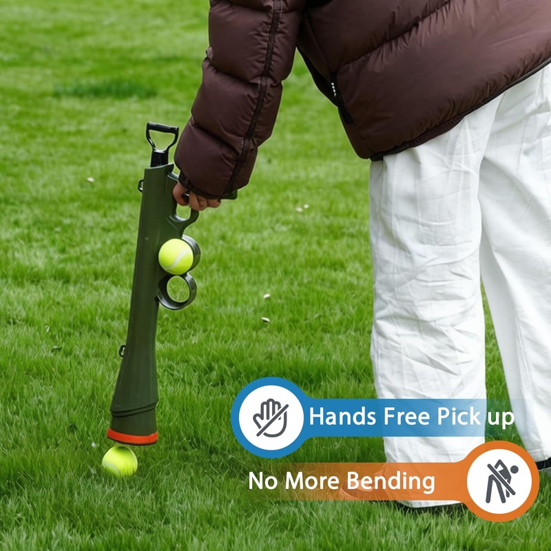 RSSLygaeonix Tennis Ball Launcher for Dogs, Launches 30+ ft, Green