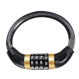RESET -916 25cm Four-Digit Combination Lock Multifunction for Refrigerators and Cabinets as well as for Bikes and Motorcycles - Black