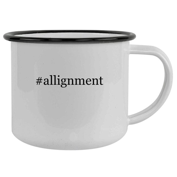 #allignment - 12oz Hashtag Camping Mug Stainless Steel, Black