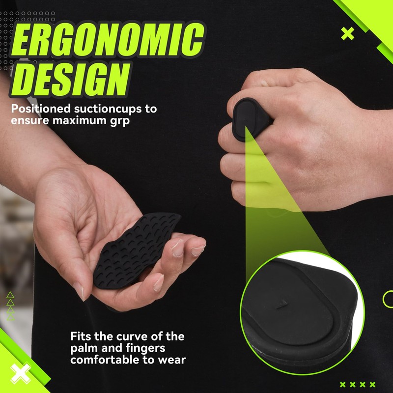 LTFIOON 1 Pair Anti Slip Workout Grips, Ergonomic Rubber Gym