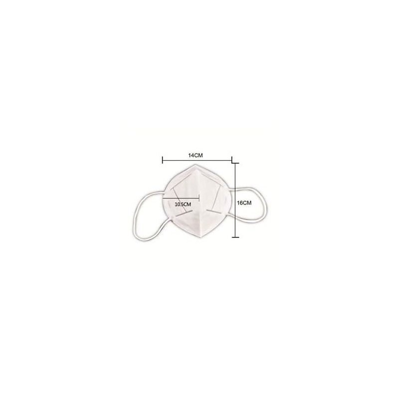 Livingstone KN95 FFP2 Respirator Ear Loop Vertical Duckbill Level 3