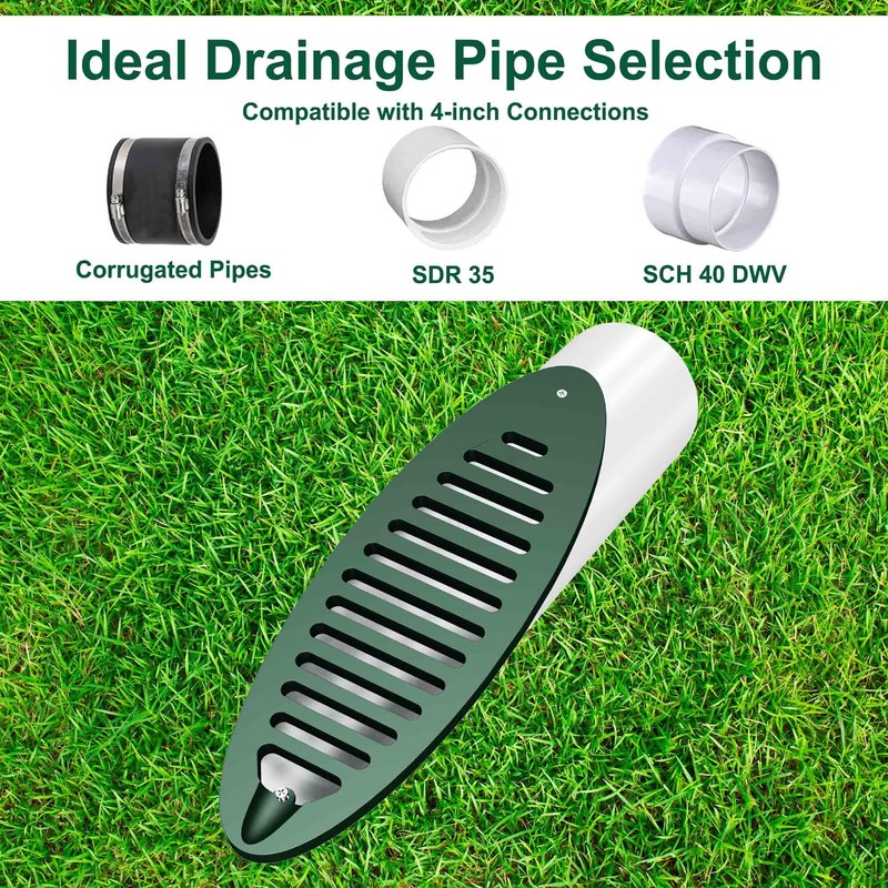 Ymtzfu Drainage Grate Yard Drain, General Yard Drain Emitter Cover