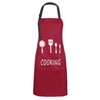 MengH-SHOP Apron Unisex Cooking Apron Waterproof Bib Apron with 2