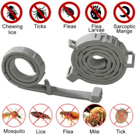 40 Months Dog & Cat Collar, 64cm Adjustable, 5 Packs of 8 Month Collar for All Dogs & Cats Breeds and Sizes - Long Lasting, Flexible, Portable, Waterproof, Safe, Durable Collar for Dogs & Cats