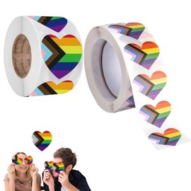 1000 Herz Aufkleber, Regenbogen Aufkleber, Pride Accessoires Sticker Regenbogen für Stickeralbum, Herzen Bastelsachen Pride Month Sticker Set Kinder für Stickerbuch Accessoires