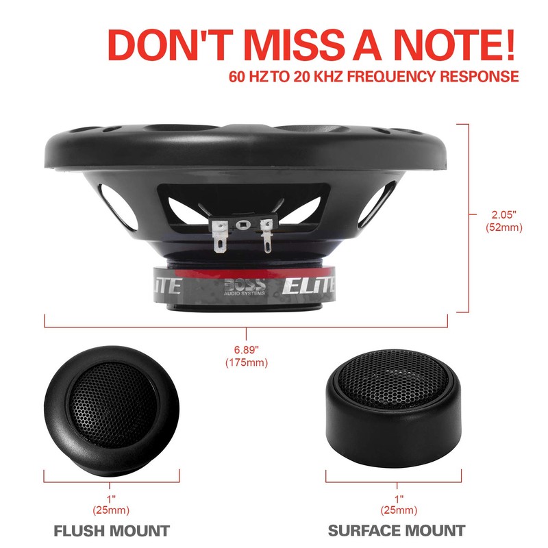 BOSS Audio Systems Elite BCK65 Component Car Speaker System -