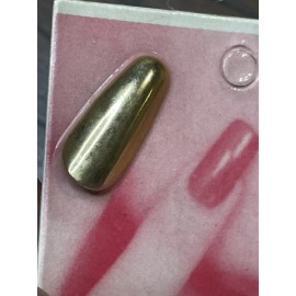 golden nail 80s Metal Golden Nail 18K Plain Smooth Gold Tone Fingernail Press on Index