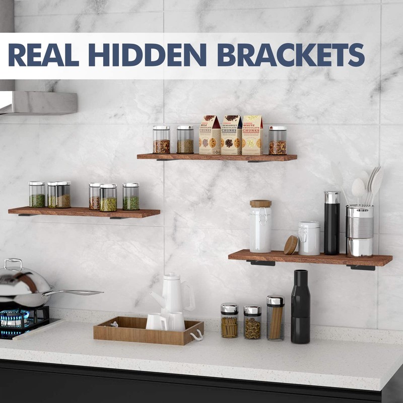 Starunder 12 Pack Floating Shelf Brackets, 10 Inch Heavy Duty