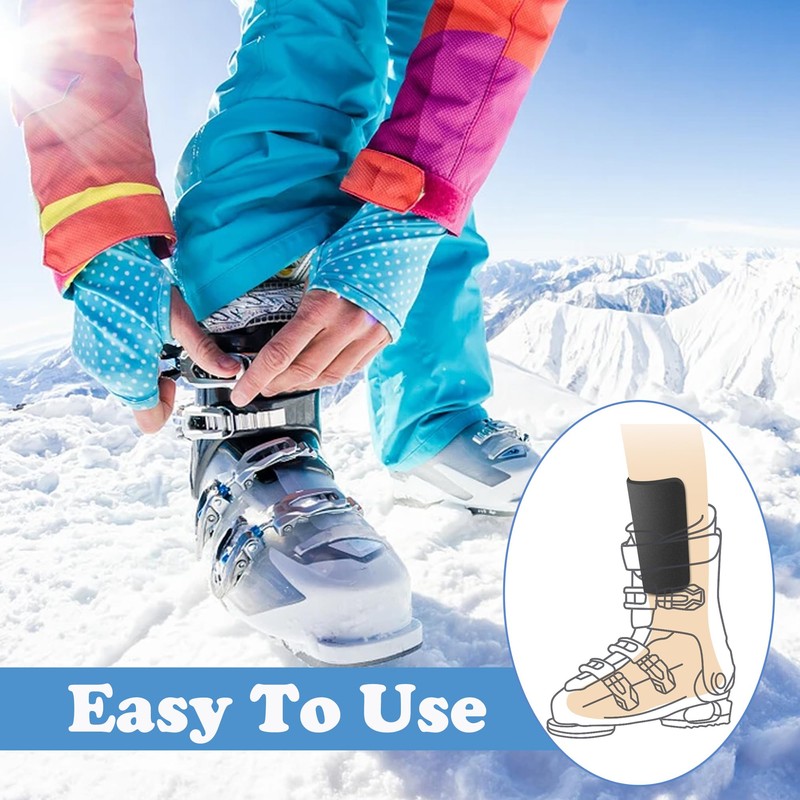 Shupakul 2 Pcs Snowboard Shin Pads-5 MM Thick Foam Ski