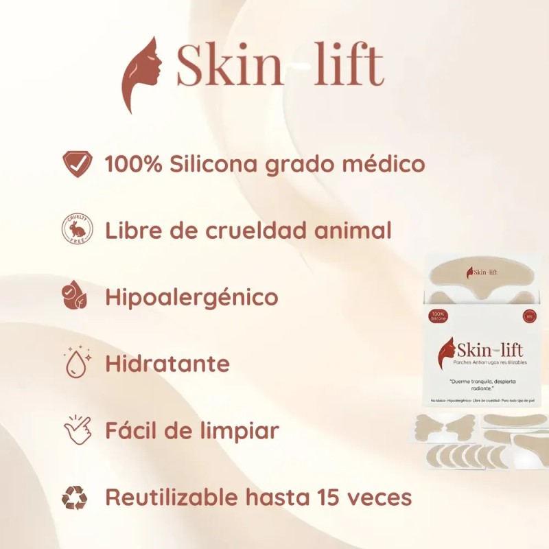Parches Silicona Antiarrugas Skin Lift Reutilizables Día Noche