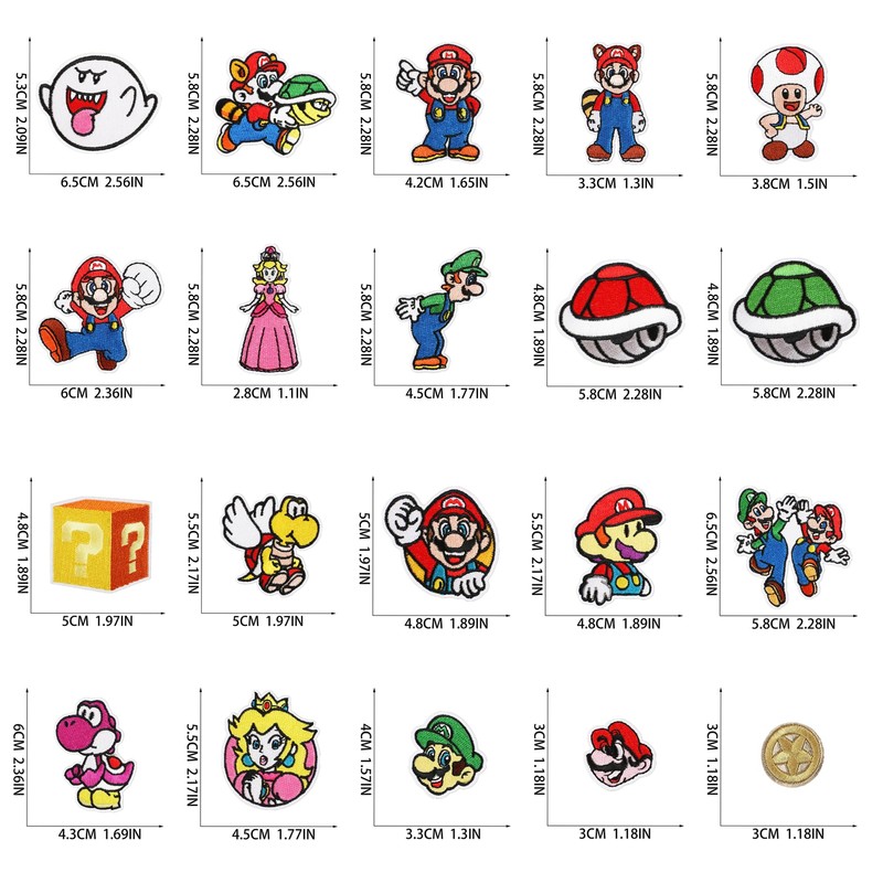 KRGNPLE 20PCS Patch Embroidery Craft Character Costume Bag Decoration (5