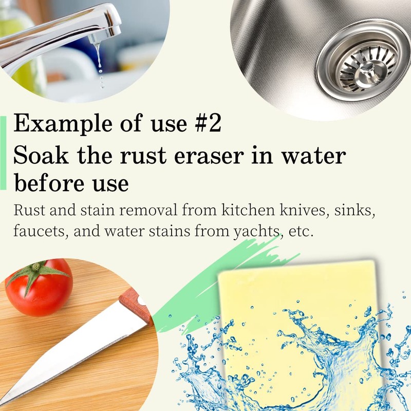Rust Eraser for Knives Kitchen Stoves Wood Finish and Bicycles