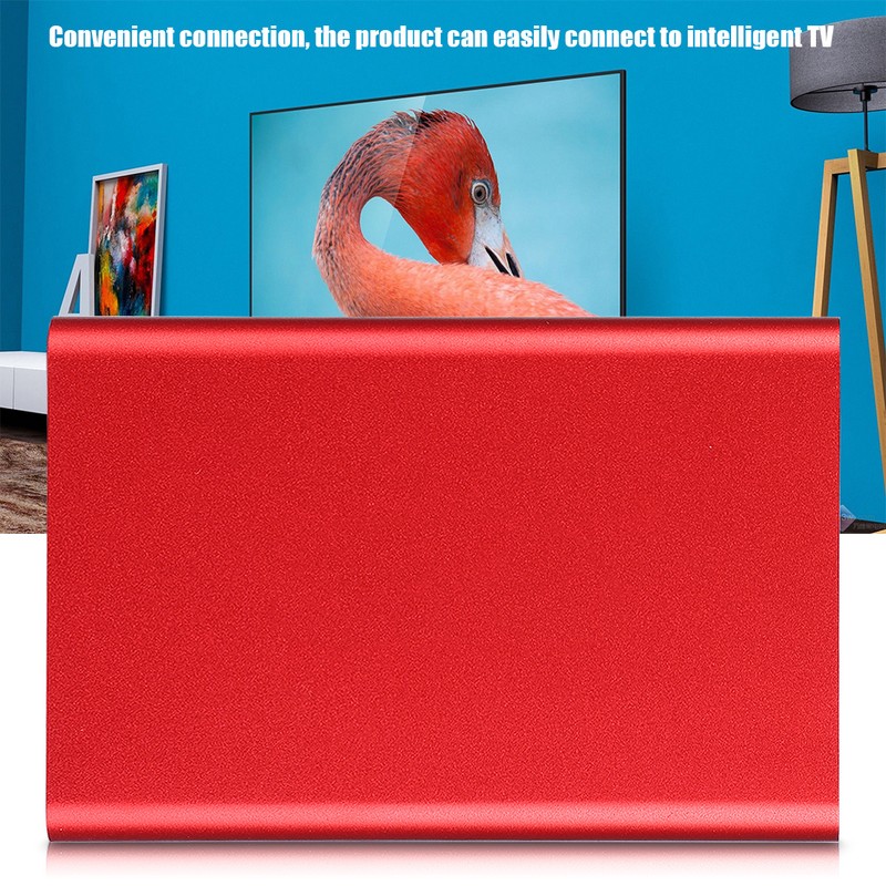 TYPE C Mobile Hard Disk External Red Metal Case for