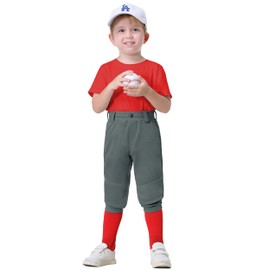 MIVEI 2T/3T/4T/5T/6T Youth Toddler Boys Baseball Pants - Kids Gilrs Tee Ball Softball Football Pants with Belt Loop UPF50+
