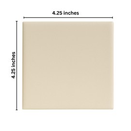 Tenedos HTC369 Urban Putty Matte Ceramic Tile for Bathroom Wall, Shower Surround, and Kitchen Backsplash – Classic Square Design 4 x 4-1/4 Inch – 10 Pieces