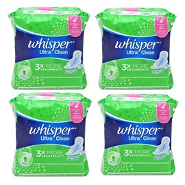 Whisper Ultra Clean 3X More Absorbency Normal Flow Wings 24cm 40pk