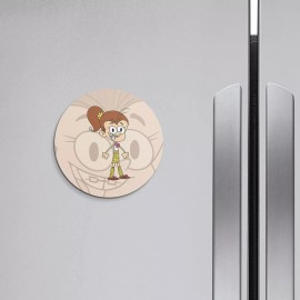 Unbranded The Loud House Cartoon Luan | 4'' X 4'' Round Decorative Magnet