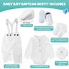 Bunnycool 5 Pcs Baby Boy Baptism Outfits Includes Shirt Beret