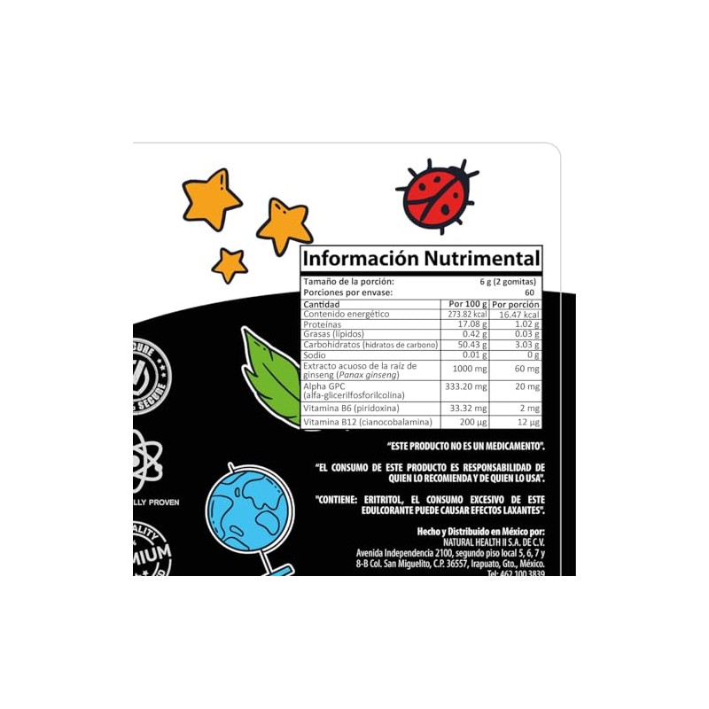 Natural Health. NeuroKIDS. Suplemento para Memoria, Concentracin y Aprendizaje, con