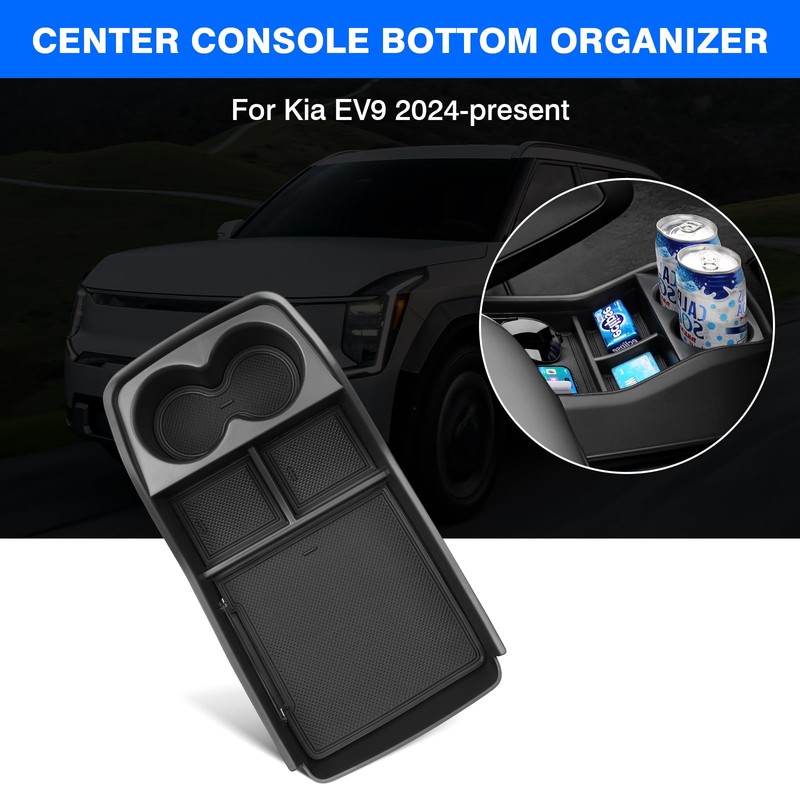 Autorder Lower Center Console Organizer for 2024 2025 Kia EV9