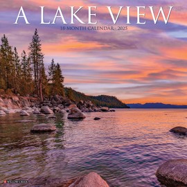 Willow Creek Press Lake View Monthly 2025 Wall Calendar (12" x 12")