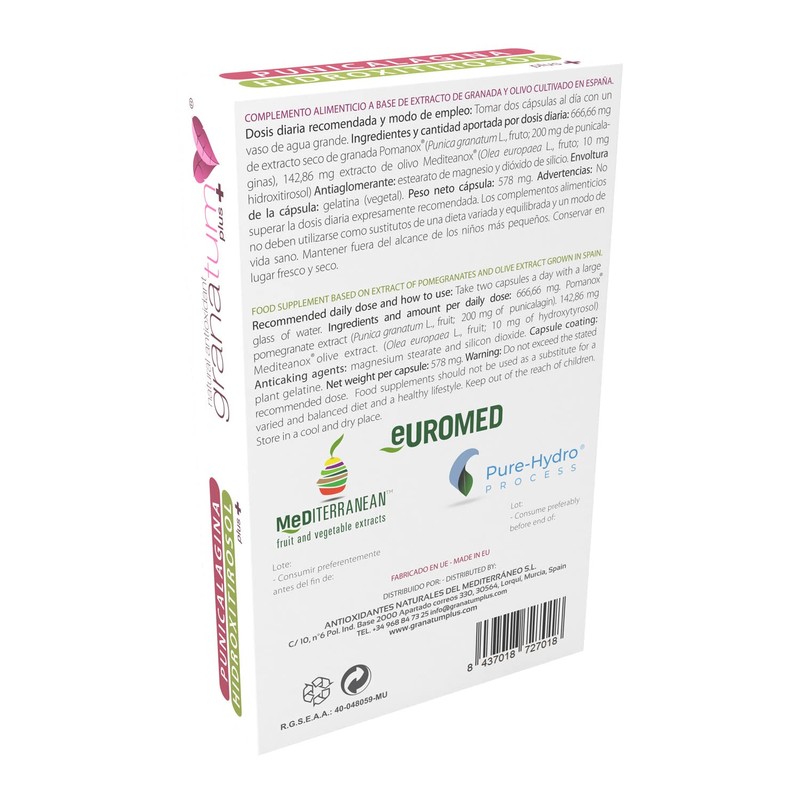 Granatum Plus Hydroxytyrosol Plus Mediteanox Olive Extract Dietary Supplement (1