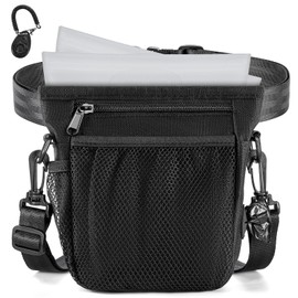 Likesing Dog Treat Pouch with 2 Silicone Snack Pouches, 2 Cup Treat Bag Dog Treat Pouches for Pet Training with Clicker, Stronger Magnetic Closure, 3 Ways to Wear Dog Walking Bag