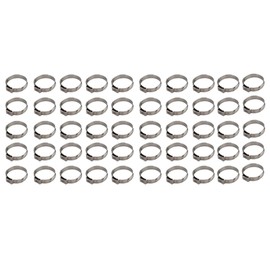 kimllier 50pcs 1 Inch Cinch Clamps, Stainless Steel Fittings Crimp Rings Pinch Clamps for Tubing Hose Fitting Connections 25.4-28.5mm