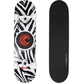 Firefly Unisex SKB 505 Skateboard, White/Black/Red, One Size
