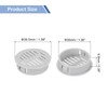 uxcell Round Soffit Vents 1 inch, 32Pcs Light Grey Plastic