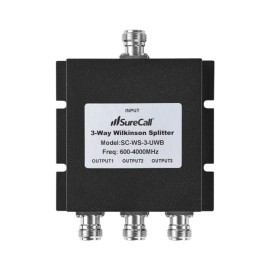 SureCall C-Band 3-Way Splitter with N-Female Connectors 600-4000 MHz