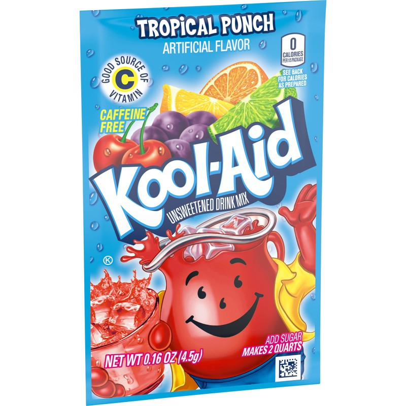Kool-Aid Unsweetened Caffeine Free Tropical Punch Zero Calories Powdered Drink