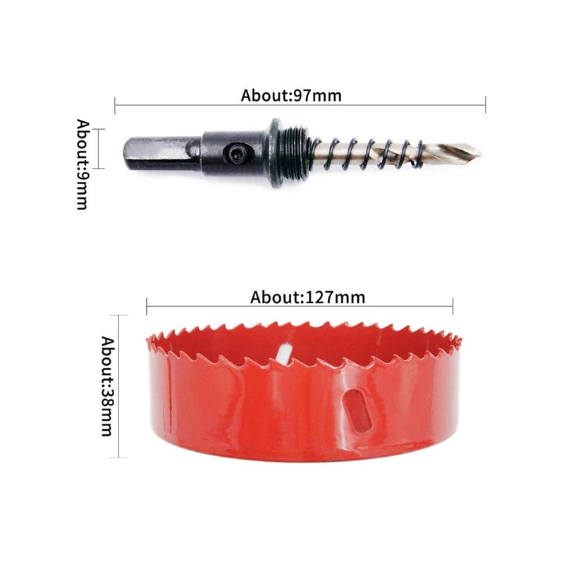Hole Saw Drill Bit LAIWEI HSS Hole Cutter with Arbor