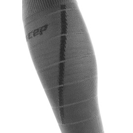 CEP Women's Reflective Socks Running Wear Compression Socks Grey - Silver III, gray