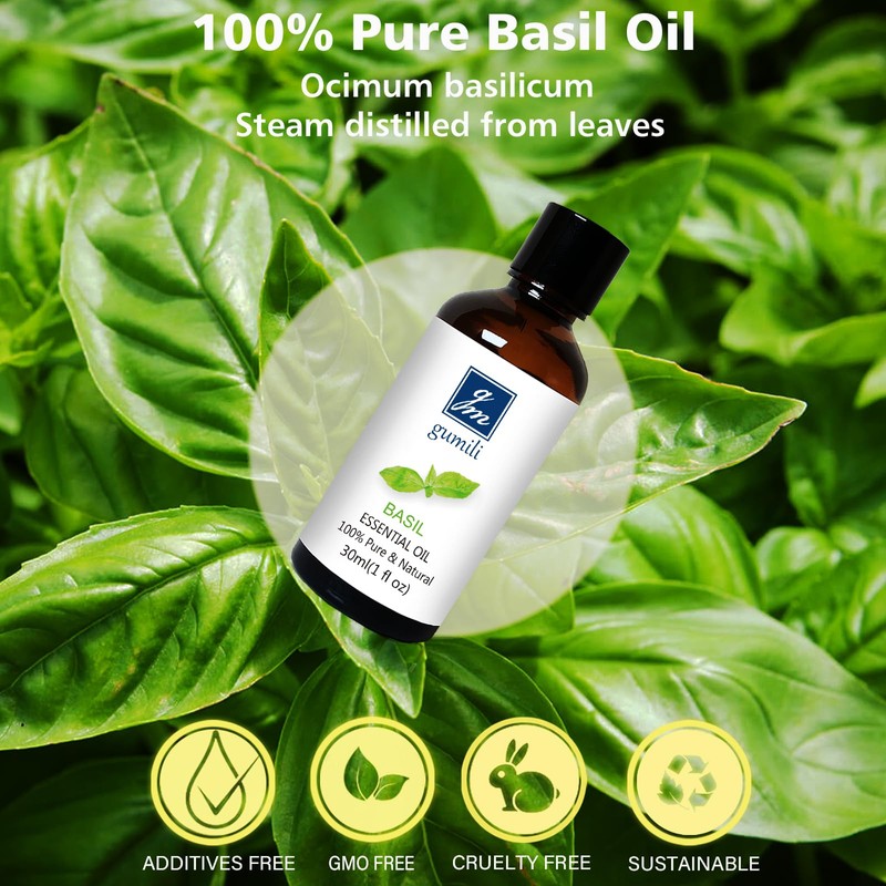 GM Gumili Basil Essential Oil 1 Oz – 100% Pure