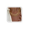 TseanYi Gold Layered Herringbone Chain Necklace Layered Twist Chain Necklace