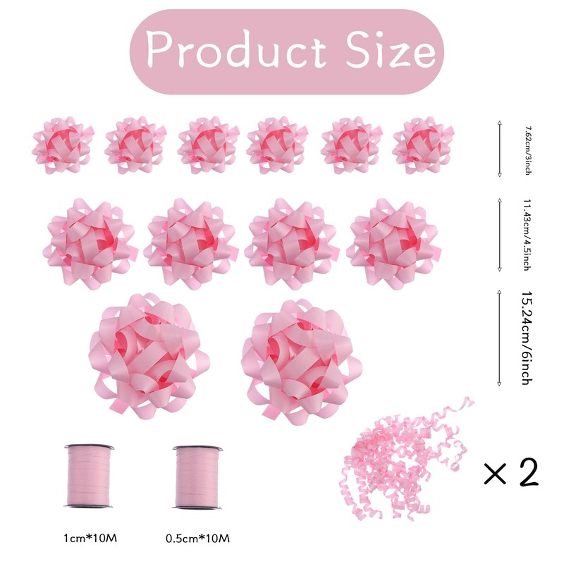 WWTIANFC 16 PCS Gift Bows,Bows for Gift Wrapping and Presents,Christmas