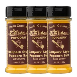 Amish Country Popcorn | Ballpark ButterSalt Popcorn Salt - 3-5.5 oz Bottles | Old Fashioned, Non-GMO (3-5.5 oz Bottles)