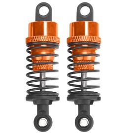 65mm Highway Vibration Dampening and Stability Increased RC Car Spare Parts Made of Lightweight & Heavy Duty Material Super Flexible Spring for Stable Riding Set of 2 Fit Slash 2WD/Tamiya RC Metal Shock Absorber Damper (Gold)