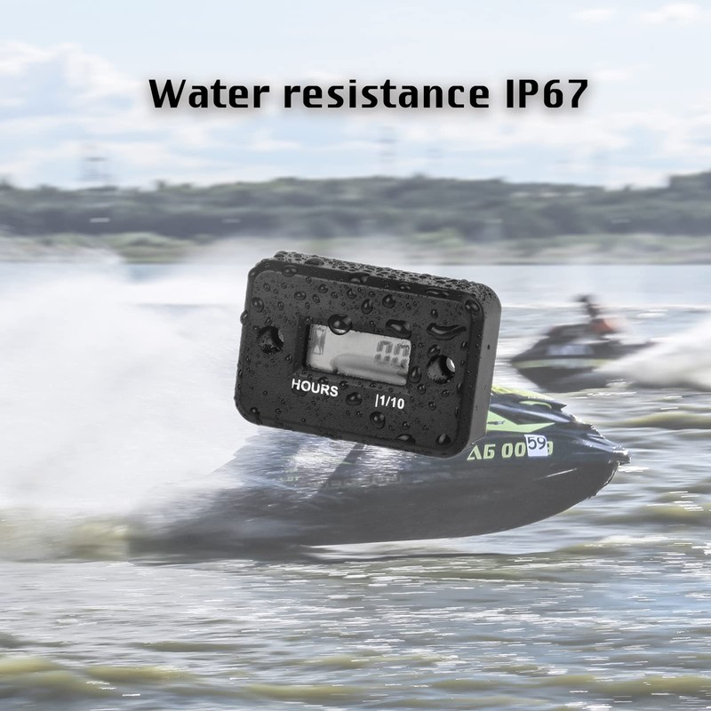 HonorMeet Digital Small Engine Hour Counter, Total Operating Hour Counter