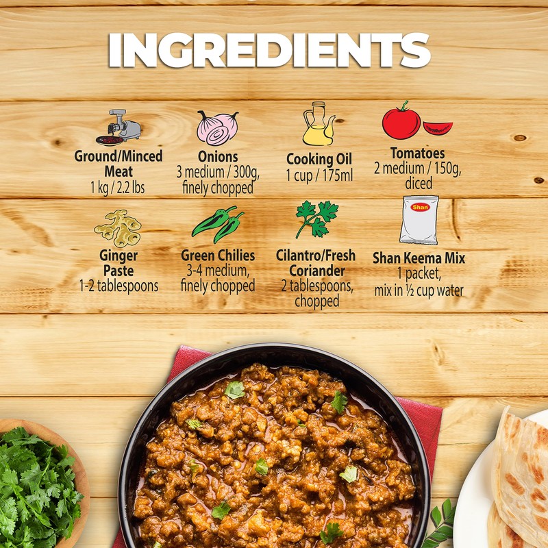 Shan - Keema Masala Seasoning Mix (50g) - Spice Packets