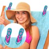 PERFORMORE Flip Flop Beach Towel Clips (Pink Strap), 2-Pack, Portable