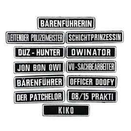 polizeimemesshop Name Badges 2.0 Officer Doofy Textile Patch with Velcro