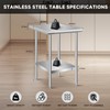 PIUMACU Stainless Steel Table 24x18x33 Inch, Commercial Stainless Steel Prep