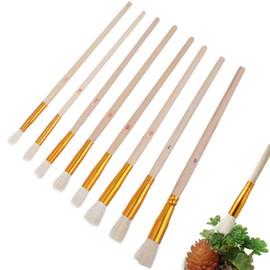 Pollination Brush Set 8 Pcs Vegetable Pollination Brush Pollination Tools Round Brush Sprayer Brush for Outdoor Garden