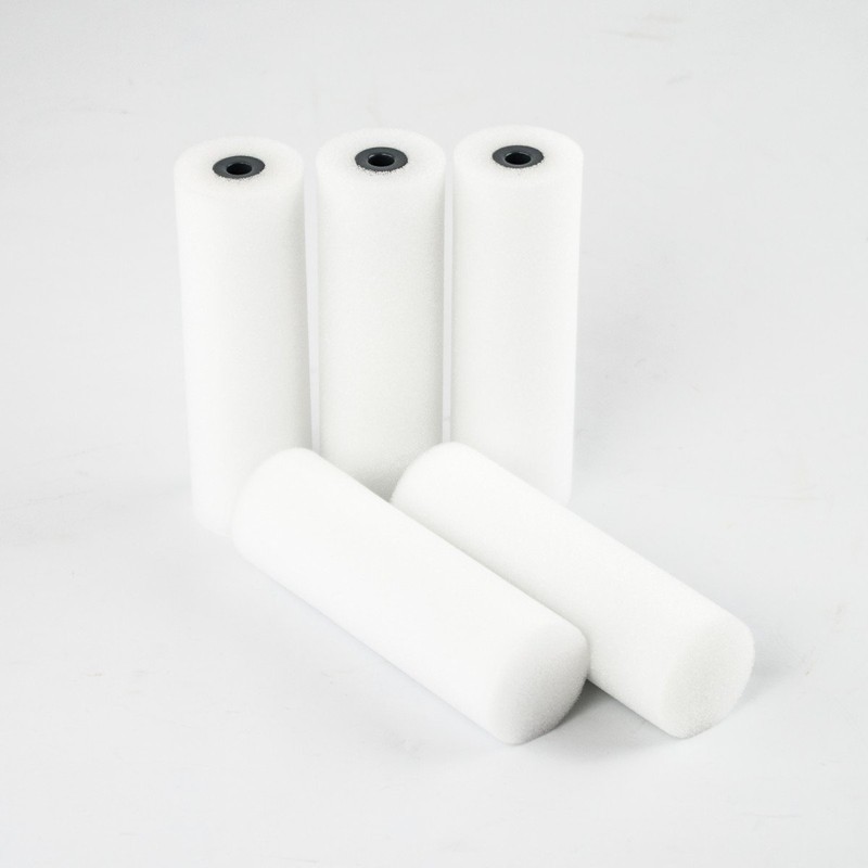 5 PIECES, FINE FOAM ROLLER STRAIGHT KERN 15 mm UPHOLSTERY