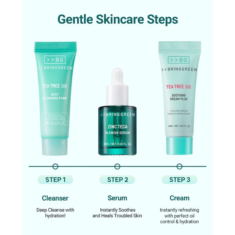 BRING GREEN TEA TREE CICA TRIAL KIT | Travel Size