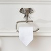 Melody Maison Metallic Silver Elephant Toilet Roll Holder 18cm x