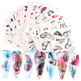 SAFIGLE 1 Set Classic Watercolor Nail Art Sticker Set Unique for Women Easy Application Nail Decals for DIY Manicure for All Occasions