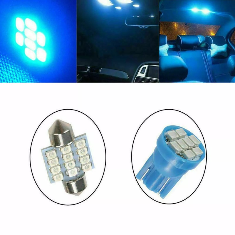 SHENKENUO For 2006 2007-2010 Dodge Charger Premium Blue LED Interior